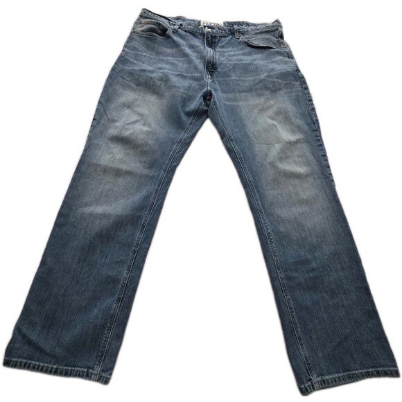 Ariat Jeans Mens 42x32 Blue M2 Boot Cut Western Cowboy Washed Brandon - Picture 1 of 13